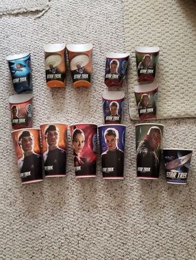 Burger King Star Trek Themed Disposable Party Cups - Assorted Colors 2009